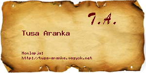 Tusa Aranka névjegykártya