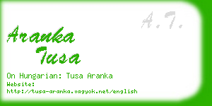 aranka tusa business card